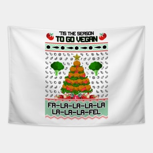 Vegan Ugly Christmas Sweater Tapestry