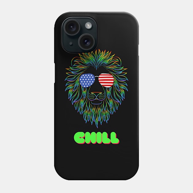 Chill Lion Pop Art Phone Case by Modern Designs And Art