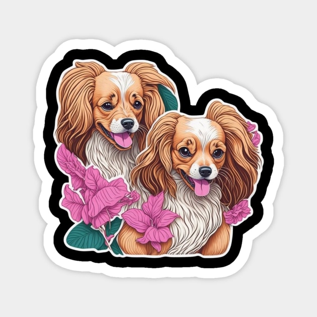 Long Haired Short Dog Vibes – Cuteness Overload Magnet by IamActiveDog