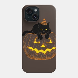 Cat in Jack-o-Lantern Dark Phone Case