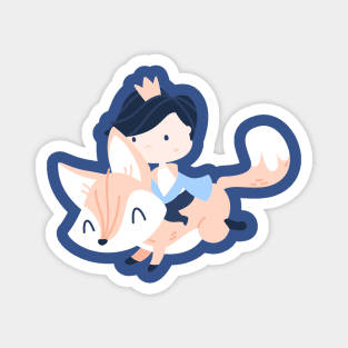 Little Prince and Fox Magnet