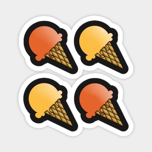 2 Flavor Ice Cream Pattern - Fall Palette Magnet