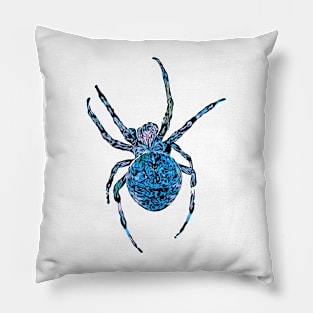 Blue Spider Fierce Orb-Weaver Pillow