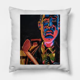 Bioshock - "No Gods or Kings. Only Man." Andrew Ryan acrylic painting (original) Pillow