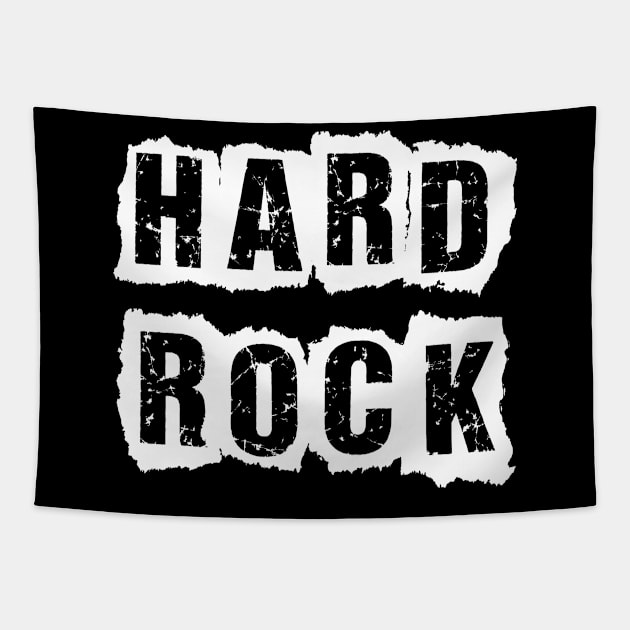 hard rock text design Tapestry by lkn