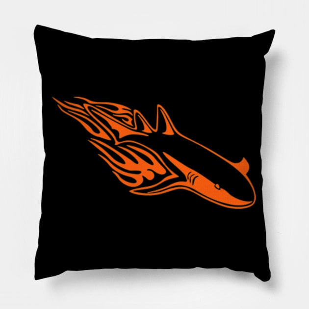 Predator of the ocean: the shark 5 Pillow by PhantomLiving