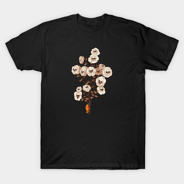 frog holding a bouquet of flowers - Frog - T-Shirt