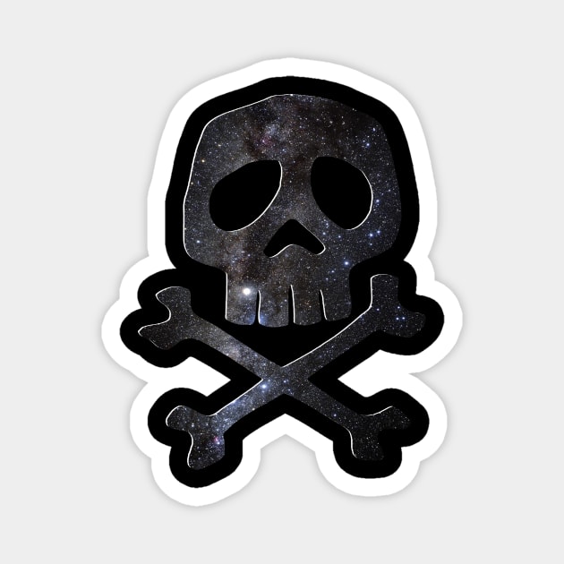 Skull & Crossbones - Space Pirate Magnet by RainingSpiders