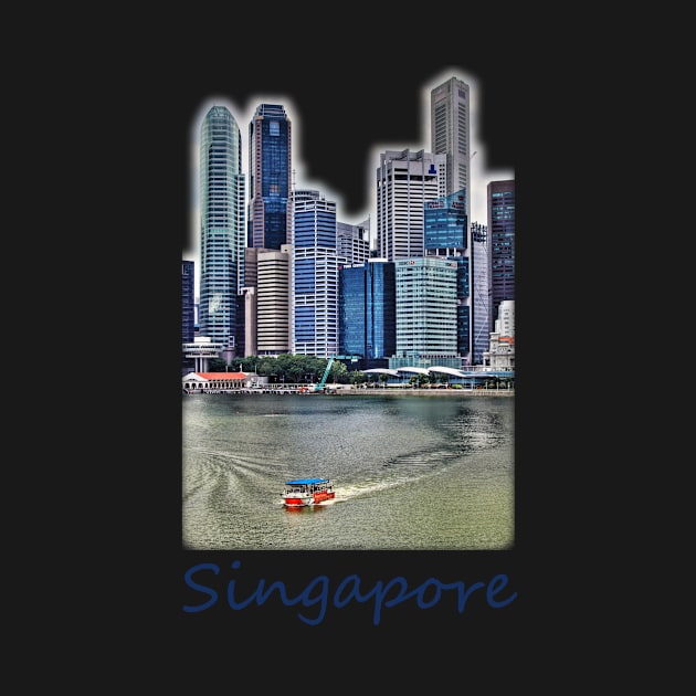 Amphibious Vehicle in front of Singapore Skyline by holgermader