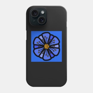 Flower in blue and yellow Phone Case