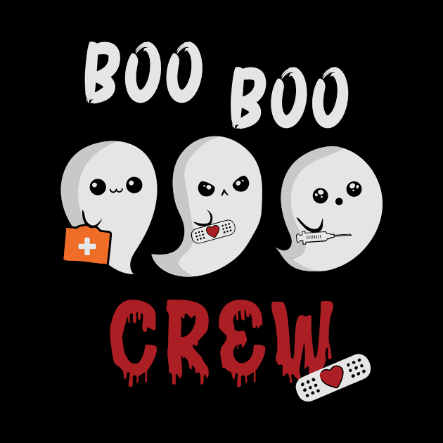 Boo Boo Crew Funny Nurse Halloween Ghost by Fabvity