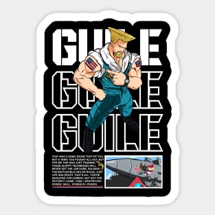 Sonic Boom Guile Street Fighter Sonic Boom Kick Move Sticker for Sale by  hip-hop-art