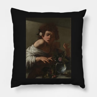 Boy Bitten by a Lizard - Michelangelo Merisi da Caravaggio Pillow