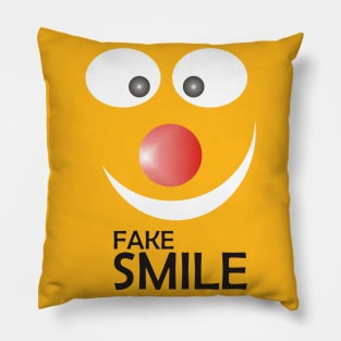 fake smile Pillow