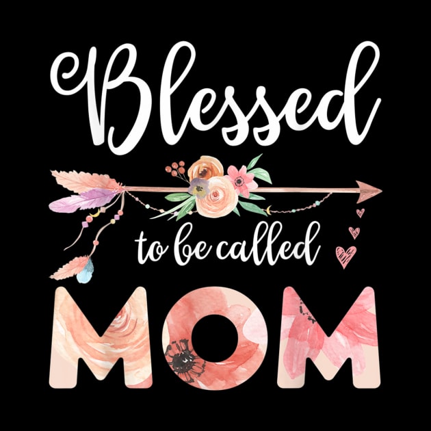 Womens Blessed Mom Floral Mom Mothers Day Gift by sousougaricas