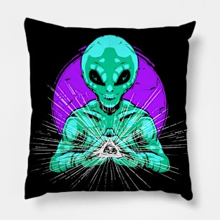 Green Aliens Pillow