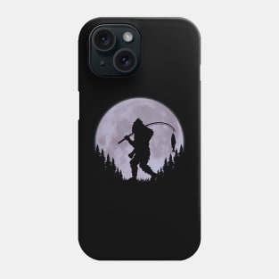 Bigfoot Fishing Moon Funny Sasquatch And Fish Phone Case