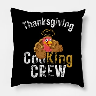 Thanksgiving Cooking Crew Culinary Chef King Retro Cool Pillow