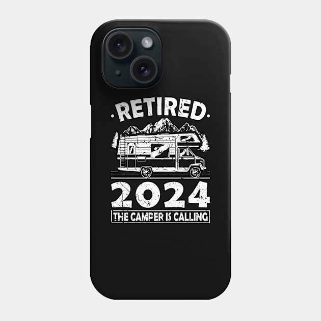 Retired 2024 RV Camper Retirement Motorhome Camping Phone Case by Humbas Fun Shirts