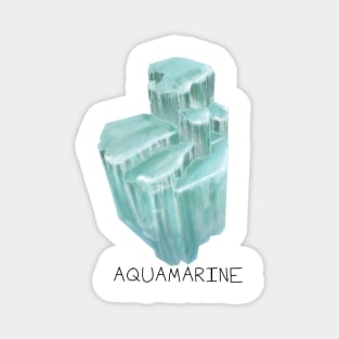 Aquamarine Crystal March Birthstone Magnet