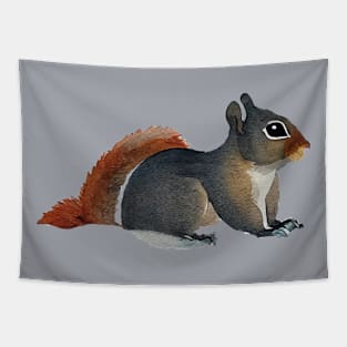 Simple Squirrel in Watercolor Tapestry