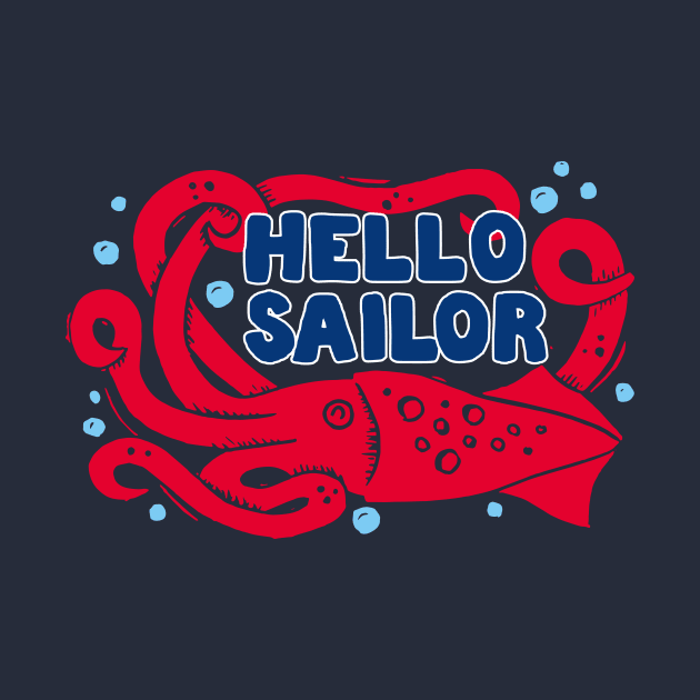 Hello sailor kraken by Woah there Pickle