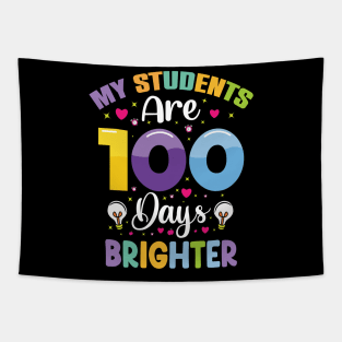 100 Day Brighter – Fun School Celebration Design Tapestry