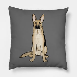 Light Tan and Black German Shepherd Dog | Cute GSD Pillow