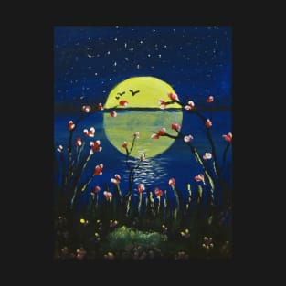 Moon lit Flowers T-Shirt