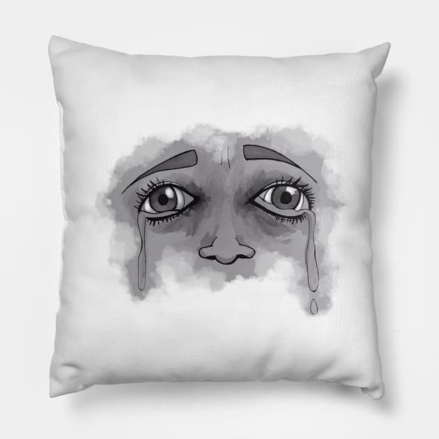 Crying eyes Pillow by CréaTiff