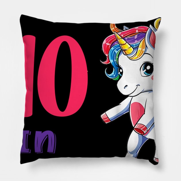 i turned 40 in quarantine cute unicorn Pillow by Superdadlove