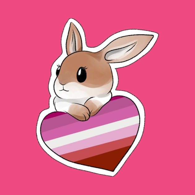 lesbian pride bunny by gaypompeii