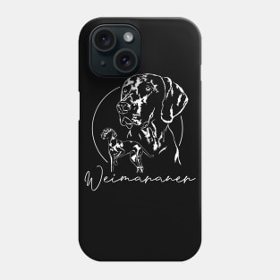 Weimaraner dog portrait Phone Case