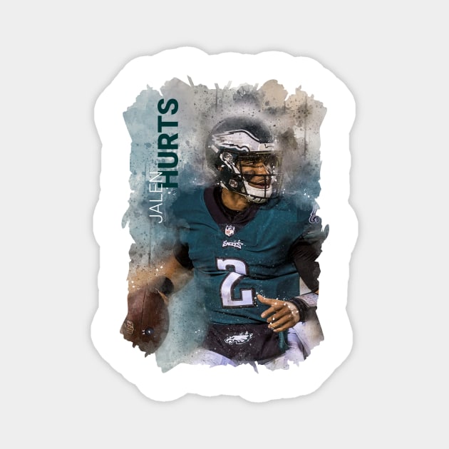 PHILADELPHIA EAGLES PLAYER-JALEN HURTS Magnet by MufaArtsDesigns