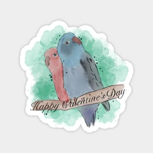 Happy Valentine’s Day love birds Magnet