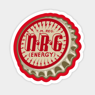 Vintage NRG Energy Soda Bottlecap Magnet