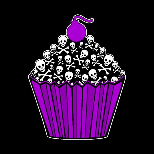 Skull Cupcake by WaywardMuse