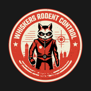 Whiskers Rodent Control - Retro Vintage Pest Control Logo - WTF T-Shirt