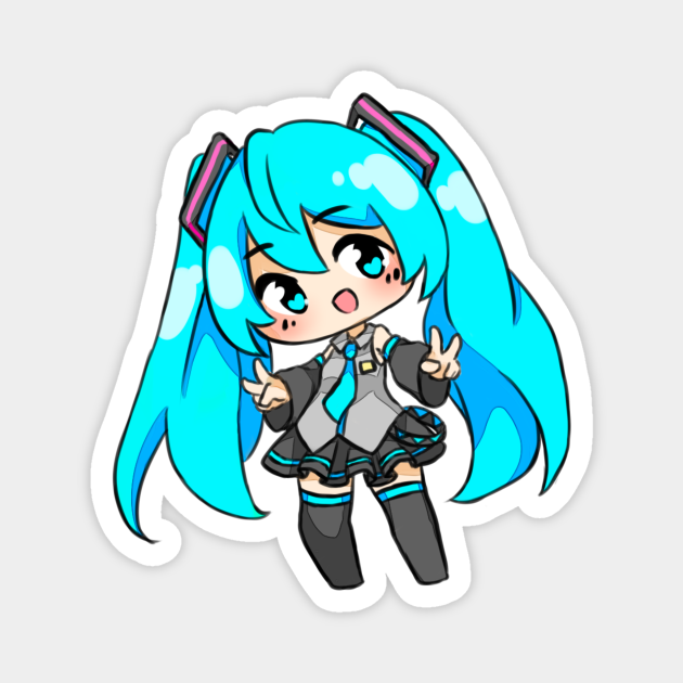 Hatsune Miku Chibi - Vocaloid - Magnet | TeePublic