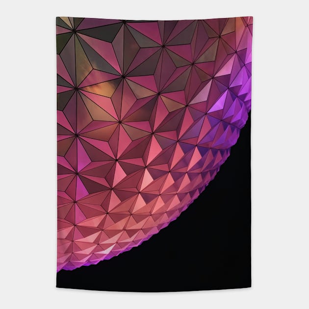 Pink Geometric Art Tapestry by NewburyBoutique