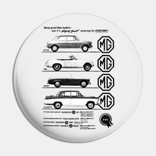 MG CAR RANGE - 1960s advert Pin