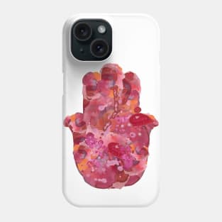 Red Watercolor Hamsa Phone Case