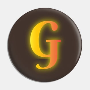 Letter G Letter Art Pin