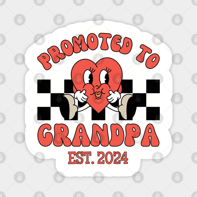 Grandpa Est 2024, New Grandfather, Grandpa Reveal Magnet by WaBastian