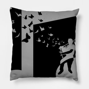 Bagpipes Butterfly Pillow