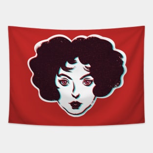 Flapper Head Pop Art Tapestry