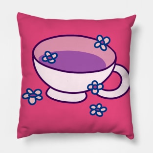 Purple Flower Tea Pillow