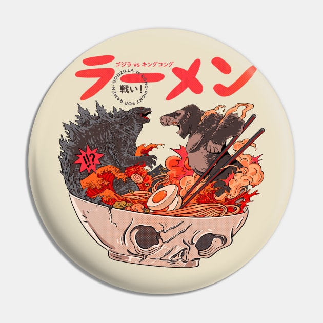 Godzilla vs Kong fight for ramen Pin by yellowhit