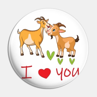 Valentine's goat - Happy Valentine's day Pin