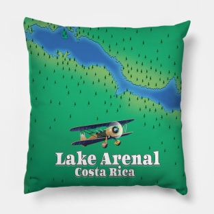 Lake Arenal, Costa Rica Beautiful lake map Pillow